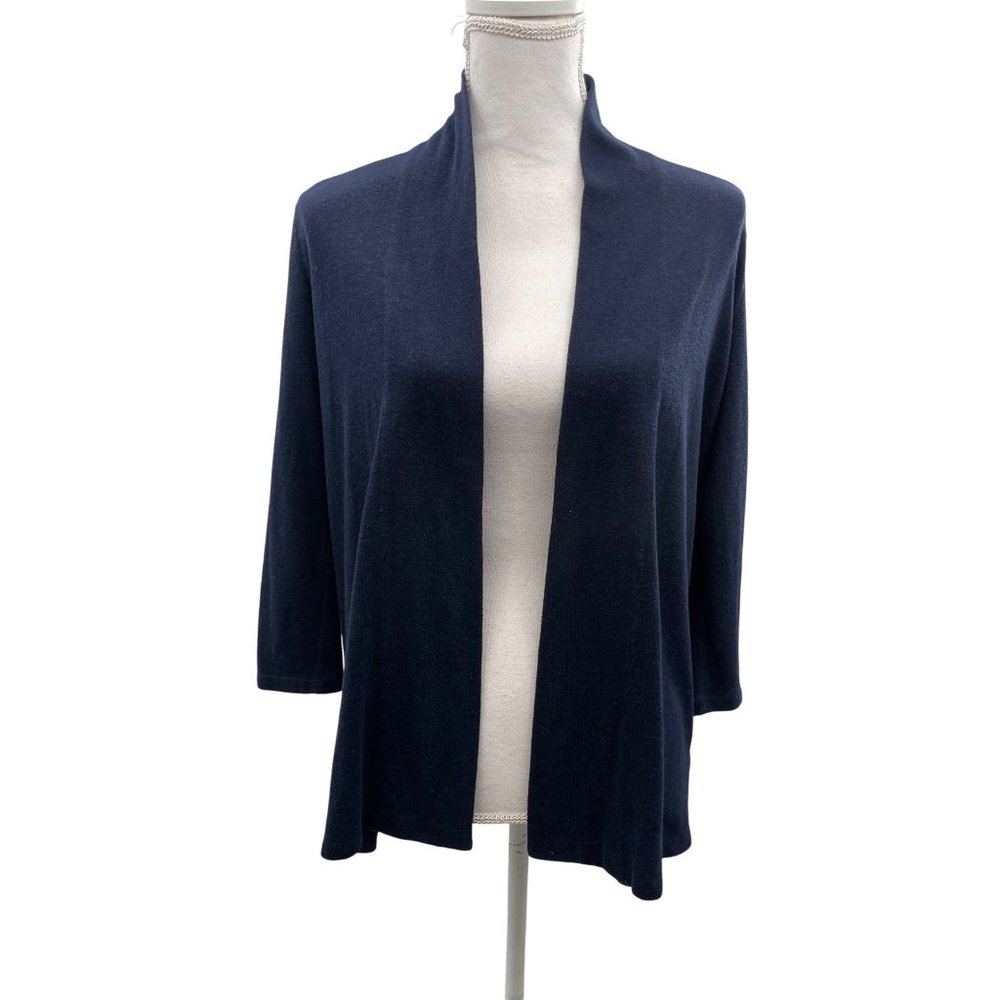 Talbots Cardigan Womens XS Used Open Front Dark Blue - Picture 3 of 10